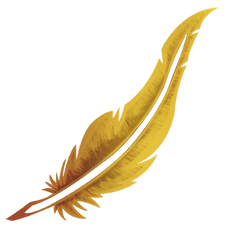 Lonely Feather Studios gold feather mark