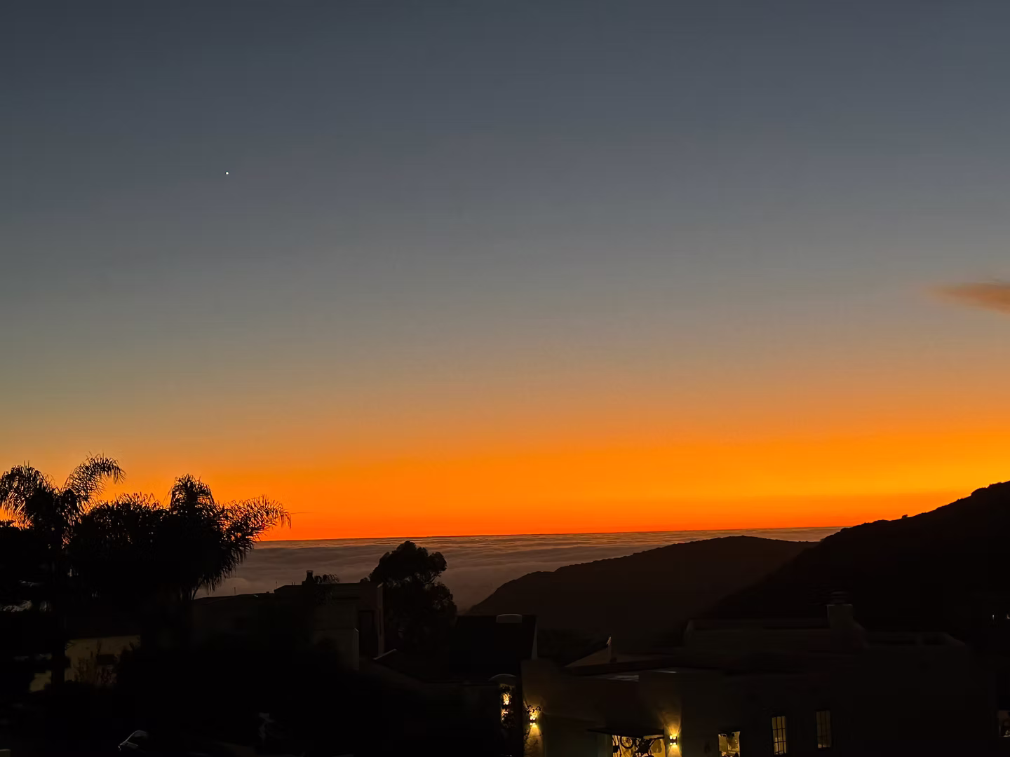 Malibu sunset atmosphere at Lonely Feather Studios